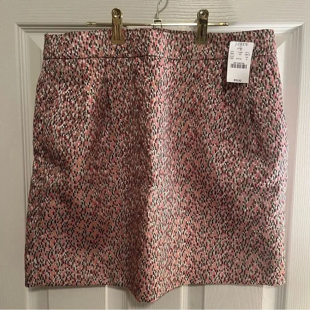 NWT J. Crew Multicolor Textured Pencil Skirt